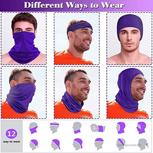 SATINIOR Summer Neck Gaiter Sun Protection Neck Gaiter Scarf UV Protection Balaclava Face Clothing for Outdoor Cycling Running Hiking Fishing Motorcycling (Pure Color 12)