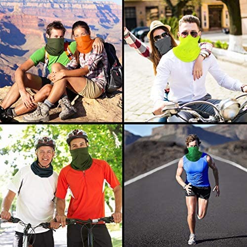 SATINIOR Summer Neck Gaiter Sun Protection Neck Gaiter Scarf UV Protection Balaclava Face Clothing for Outdoor Cycling Running Hiking Fishing Motorcycling (Pure Color 12)