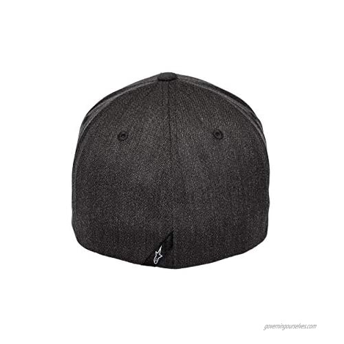 Alpinestars Men's Curved Bill Structured Crown Flex Back 3D Embroidered Logo Flexfit Hat