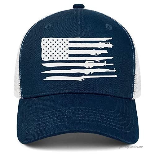 Baseball Mesh Hat Hats Broadsword with Gun American Flag Custom Running Trucker Outdoor Caps Unisex
