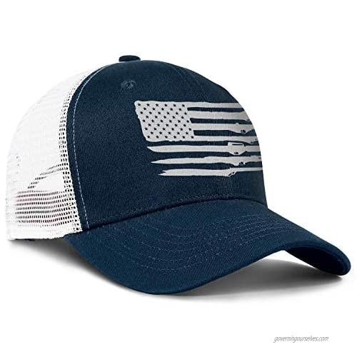 Baseball Mesh Hat Hats Broadsword with Gun American Flag Custom Running Trucker Outdoor Caps Unisex