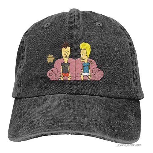Beavis and Butt-Head Cap Adult Adjustable Mountaineering Classic Washed Denim Cap Hat for Outdoor