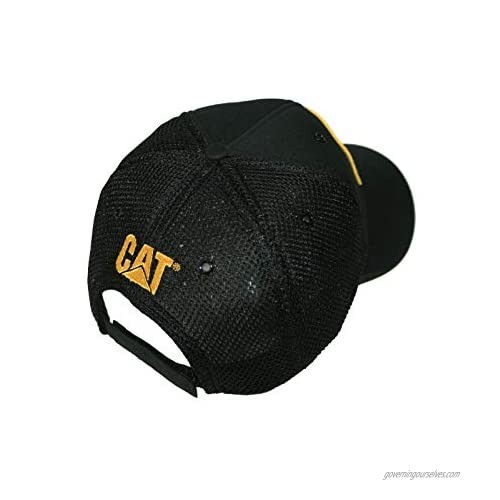 Caterpillar CAT Diesel Power Old School Retro Looking Black & Yellow Mesh Cap/Hat