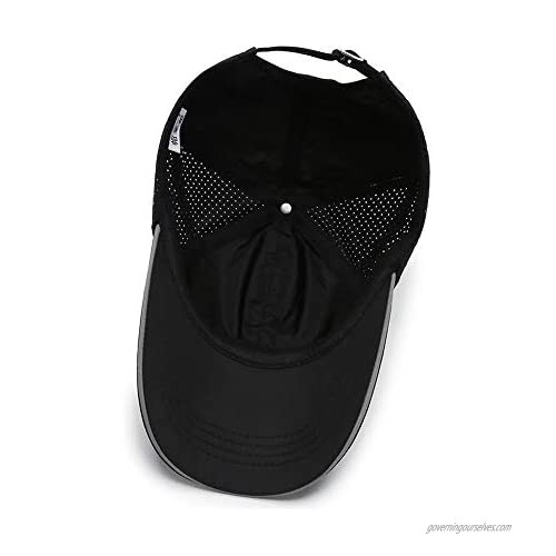 Clape Quick Dry Sports Cap Summer UV Protection Mesh Running Hat Lightweight Waterproof Breathable Reflective Sun Visor Hats