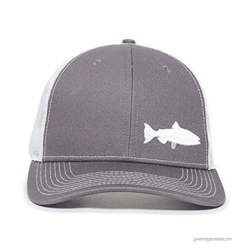 Fish Silhouettes Trucker Hat - Adjustable Baseball Cap w/Snapback Closure