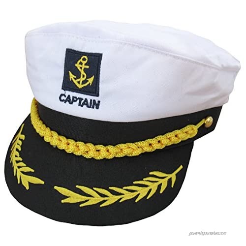 Funny World Men's Yacht Captain Hat