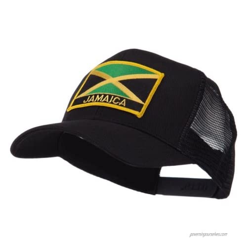 North and South America Flag Letter Patched Mesh Cap