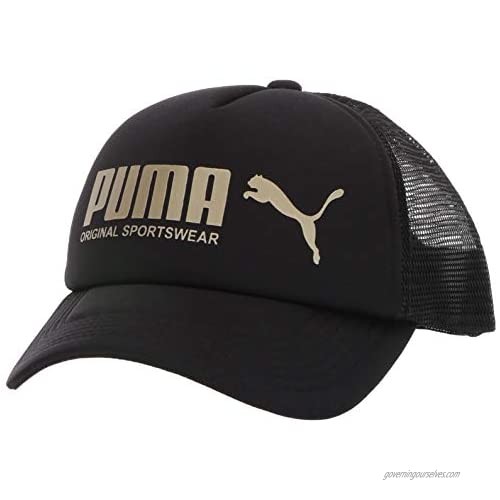 PUMA Men's Snapback Adjustable Cap Black/Gold One Size