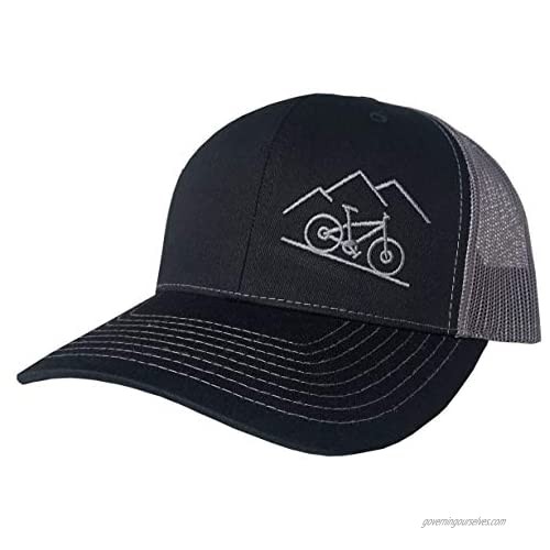 ThreadBound Outdoor Trucker Hat Snapback - Mountain Bike Design