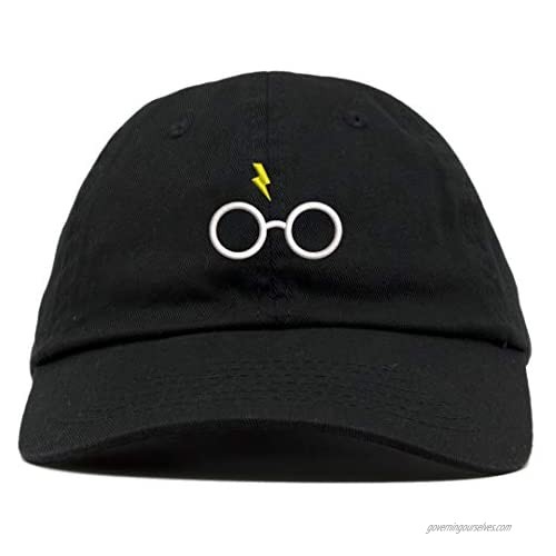 TOP LEVEL APPAREL Harry Glasses Embroidered Soft Cotton Adjustable Cap Dad Hat