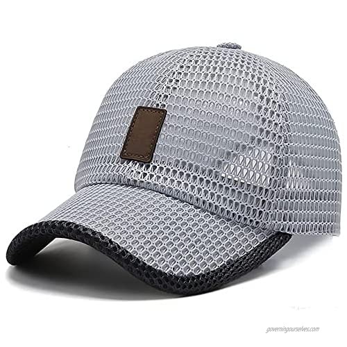 Unisex Breathable Full Mesh Baseball Cap Summer Hat Quick Dry Running hat Lightweight Cooling Water Sports Hat Trucker Cap