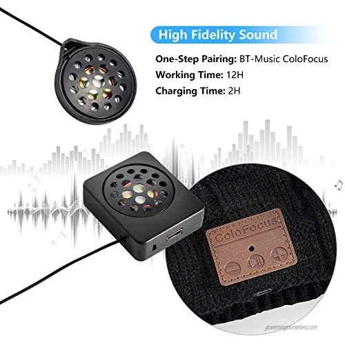 ColoFocus Bluetooth Beanie Hat for Men Music Hat Christmas Beanie Hat Unique Winter Sports Gifts for Men Husband Boys
