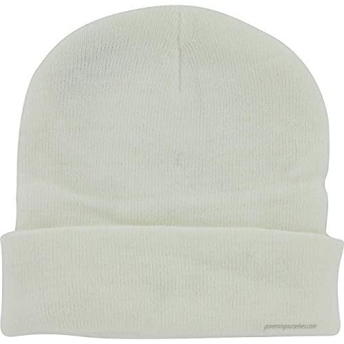 DealStock Plain Knit Cap Cold Winter Cuff Beanie (40+ Multi Color Available)