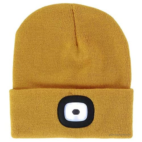 DM Merchandising Inc. Night Scout Rechargeable Led Beanie (Mustard)