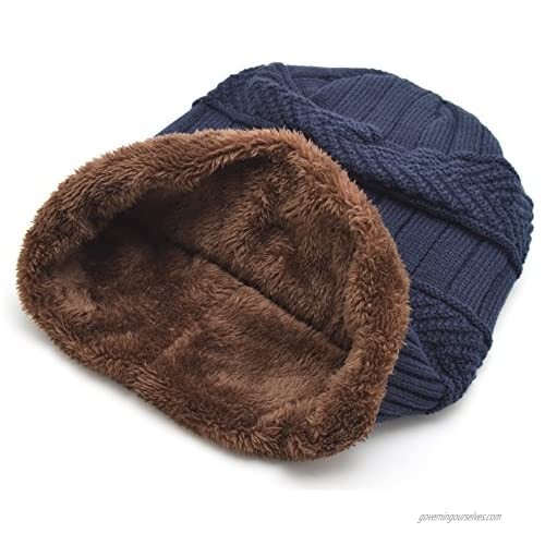 EASTER BARTHE Slouchy Beanie for Winter - Women & Men Fleece Lined Knit Beanie - Winter Knitting Hat Baggy Stocking Cap