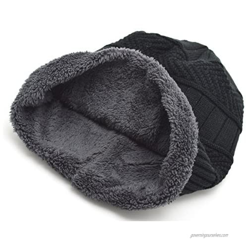 EASTER BARTHE Slouchy Beanie for Winter - Women & Men Fleece Lined Knit Beanie - Winter Knitting Hat Baggy Stocking Cap