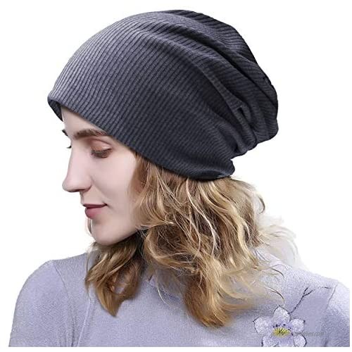 KPWIN Slouchy Beanie Hat for Men Women Oversize Winter Knit Hat Long Baggy Skull Cap Warm Fleece Lined Chemo Headwear Caps