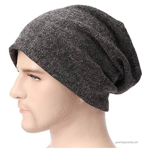 Quanhaigou Winter Hat Slouchy Beanie Warm Knitted Liners Hats Thick Daily Baggy Outdoor Ski Skull Cap for Men Women