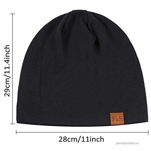 Syhood 4 Pieces Slouchy Beanie Hat Oversized Skull Cap Winter Warm Knitted Hat for Women Men Winter Accessories