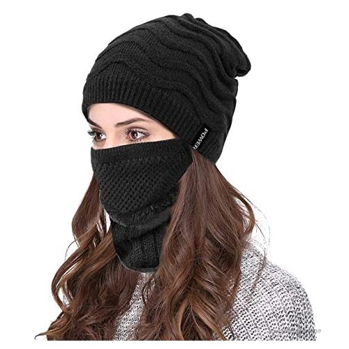 VBIGER 3 PCS Winter Beanie Hats Scarf Set Knit Hats Skull Cap Neck Warmer Scarf for Women Men