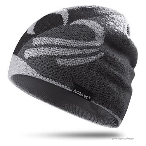 Winter Knit Beanie Sports Hat Warm Outdoors Cap Hiking Bicycling Running Cycling