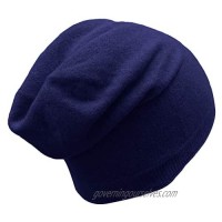 Cashmeren Plain Knit Unisex Beanie Cashmere Wool Extra Lightweight Warm Winter Slouchy Hat