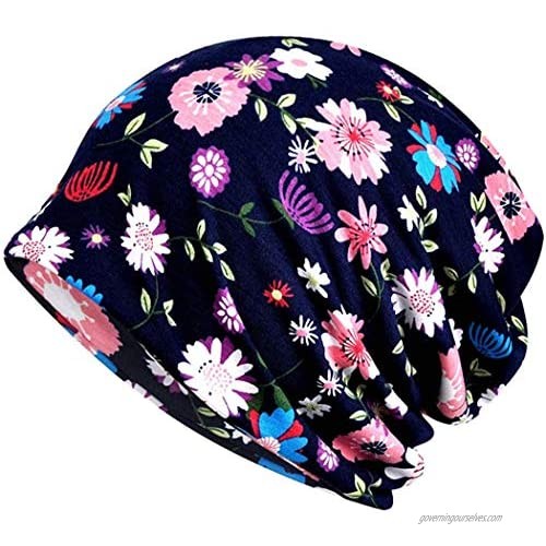 Chemo Cancer Sleep Scarf Hat Cap Cotton Beanie Lace Flower Printed Hair Cover Wrap Turban Headwear