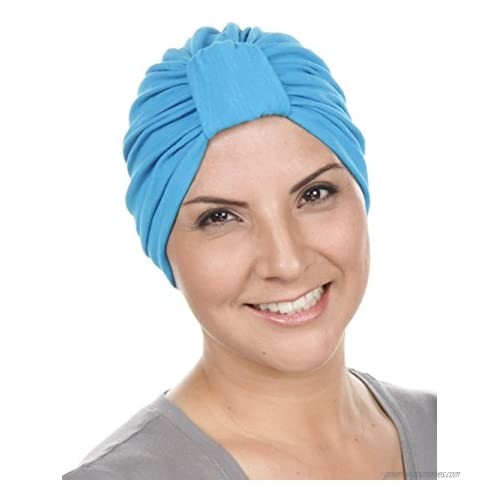 Classic Cotton Turban Soft Pleated Chemo Cap for Women with Cancer Hair Loss
