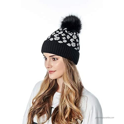 DANMY Beanie for Women Winter Hats Knit Warm Hat Knitted Hat Earmuffs
