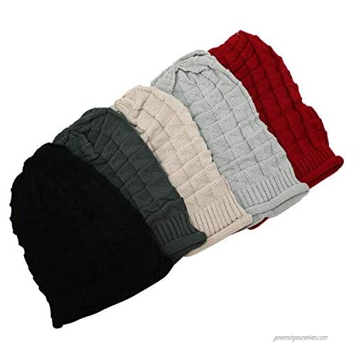 Jiuhong Women Knit Beanie Baggy Oversize Winter Warm Hat Soft Slouchy Beanie Skully Cap
