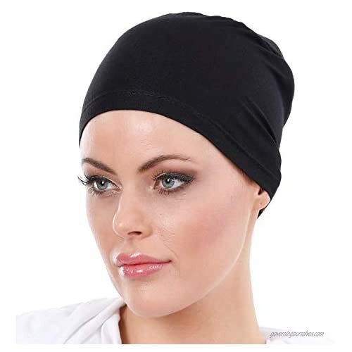 Lace-Free Bonnet Cotton Washable Stylish Islamic Bonnet & Cap Can Be Used in Daily Life and Worship. Covers The Hair Black