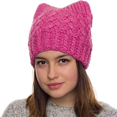 Pink Pussy Cat Hat-Handmade Beanie Hat-Winter Hat for Women- Cat Ears Hat for Girls