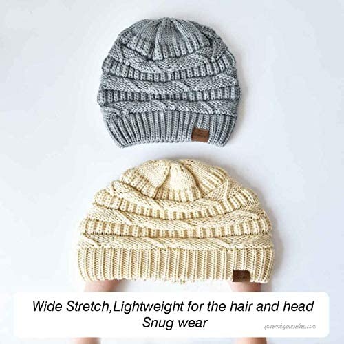SOMALER Knit Beanie Hat for Women Oversize Chunky Winter Slouchy Beanie Hats Ski Cap