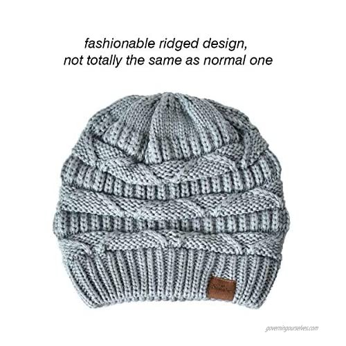 SOMALER Knit Beanie Hat for Women Oversize Chunky Winter Slouchy Beanie Hats Ski Cap