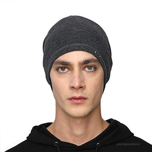 TEFITI Mens Beanie Hats Slouchy Warm Knit Skull Cap for Men Women Winter Unisex