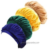 Women Velvet Bonnet Sleep Cap Comfortable Night Sleeping Hat Hair Loss Cap Turban