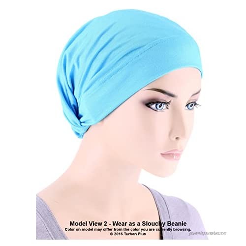 Womens Ruffle Chemo Hat Beanie Scarf Soft Turban Bandana Head Wrap for Cancer