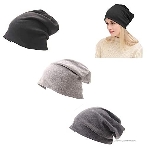 XYX Trendy Chunky Winter Hat Stretchy Soft Winter Beanie Knit Hats Skull Cap Warm for Men and Women