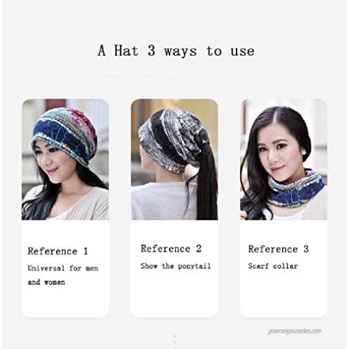 Yuzemumu Flannel Beanies Chemo Caps Cancer Headwear Skull Cap Knitted hat Scarf for Womens Mens