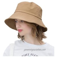 AMAKU Bucket Hats Cotton Packable UV Protection Sun Hats Summer Beach Hats for Women