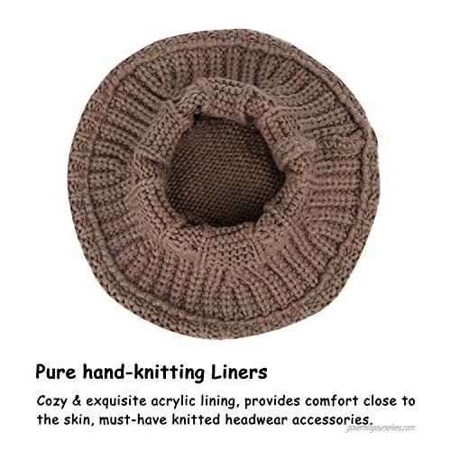 DOCILA Plain Knit Bucket Hat for Women Warm Wide Brim Cable Twist Pattern Fisherman Caps Foldable Floppy Sunshade Visors