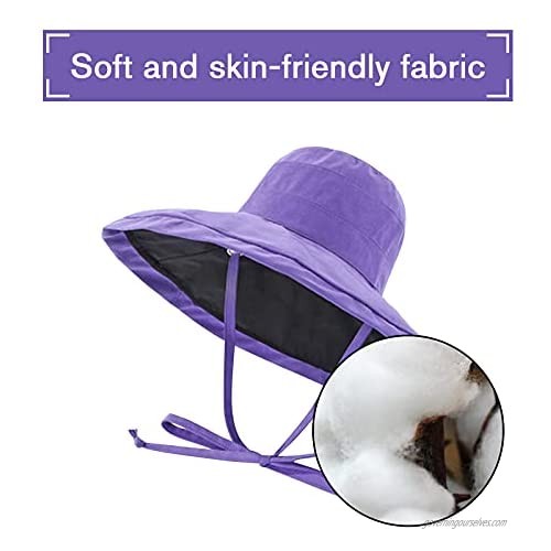 Extra Large Brim Beach Reversible Sun Hat Women Floppy UPF 50+UV Breathable Cap