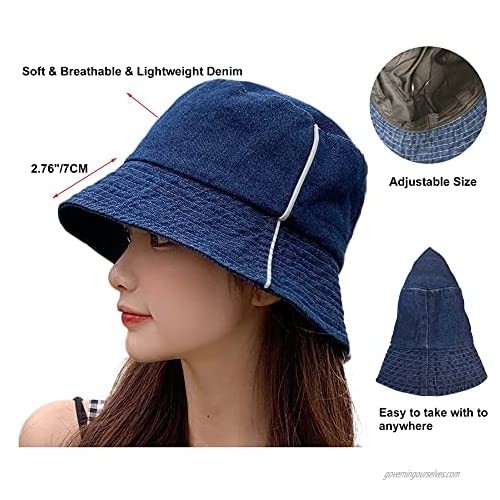 Foldable Sun Protection Summer Hat Ladies Cotton & Linen Garden Hat w/Chin Cord