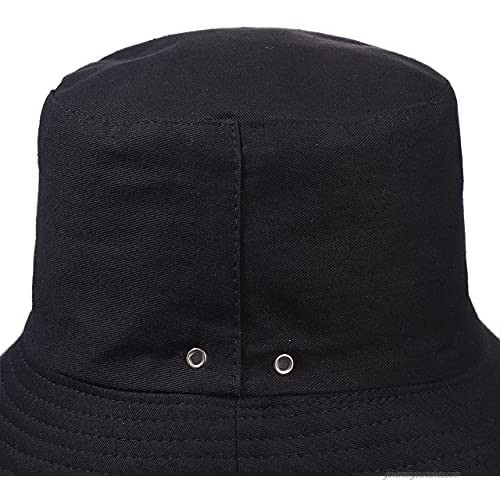 HZEYN Bucket Hat Womens Bucket Hat with String Adjustable Summer Casual Beach Wide Brim Sun Hats Accessories Sun Protective