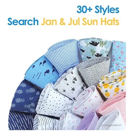 JAN & JUL GRO-with-Me Kids’ Floppy Sun-Hats with 50+ UPF Protection for Baby Toddler Girls