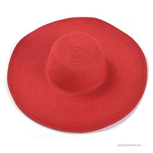 MengBom Womens Beach Hat Striped Straw Sun Hat Floppy Big Brim Hat