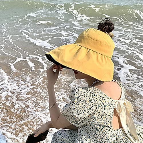 Outdoor Summer Sun Hat Wide Brim Foldable Safari Fishing Cap for Women UPF 50+