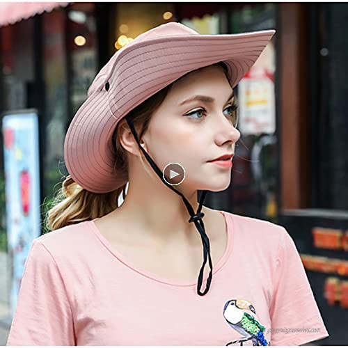 OZ SMART Sun Hat for Women Wide Brim Ponytail Bucket Hats Certified UPF 50+ UV Protection for Hiking Gardening Fishing