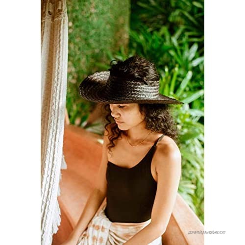 Palm Leaf Sun Visor Hats Women Large Brim Summer UV Protection Beach Cap Straw Hat Beach Hat Hawaiian Hat