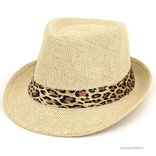 Straw Sun Hats Panama Straw Hat Beach Sun Hat Straw Fedora Hat Short Brim Beach Sun Hats Jazz Cap